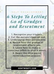 6 Steps To Letting Go Of Grudges And Resentment Resentment Quotes Resentments Let Go Of Anger