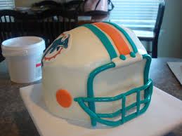 Birthday Cake Design For Brother In Law Miami Dolphins Helmet Birthday Cake Cake Design Unique Cakes 6th Birthday Parties