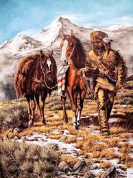 Crossing The High Country Original Oil On Linen Western Art John Petersons Western And Mountain Man Art Weste Mountain Man Frontiersman Male Art