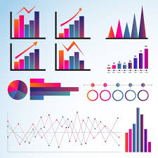 Graph Templates Collection Multicolored Flat Shapes Free
