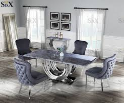 Glass top marble base dining table. China Elegant Marble Or Glass Top Dining Table Stainless Steel Base Home Furnishing Dining Room Furniture China Dining Table Home Furniture