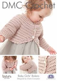 Baby Girl S Bolero In Dmc Natura Just Cotton 14933l 2 Crochet Baby Clothes Crochet Baby Crochet Baby Patterns