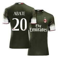 16 17 Ac Milan Dark Green Third 20 Abate Cheap Replica Jersey H0055 Ac Milan Soccer Jersey Football Shirts