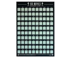 Scratch off the foil to reveal the tribute illustration below. 100 Movies Scratch Off Bucket List Poster Catch Co Nz