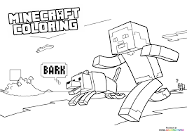 Add these free printable science worksheets and coloring pages to your homeschool day to reinforce science knowledge and to add variety and fun. Minecraft Steve With A Dog Coloring Pages For Kids