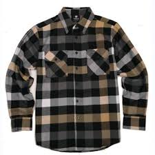 Black And Grey Flannel Yago Flannel Long Sleeve Shirt Grey Black Olive Chekered Yg2508 A14 Long Sleeve Shirts Shirts Grey Flannel Shirt