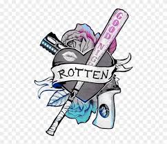 If you're a fan of the dark knight this is for you! Harleyquinn Tattoo Rotten Dccomics Batman Suicidesquad Harley Quinn Tattoos Logo Free Transparent Png Clipart Images Download
