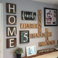 All wood tiles are 3.25 x 3.25 x 0.375 inch. Large Scrabble Tiles Wooden Scrabble Wall Art Large Scrabble Etsy In 2021 Scrabble Wall Decor Scrabble Tile Wall Art Scrabble Wall Art