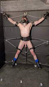 Muscle man serious bondage by chains-2 - ThisVid.com