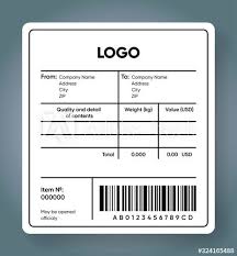 Shipping Bar Code Label Cargo Sticker Product And Price With Barcode Template Delivery Sticker Mockup Sender And In 2020 Barcode Labels Eco Packaging Company Names