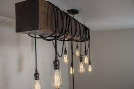 Industrial Bedroom Light Fixtures Lampu Desain Dapur Modern Dapur Rustic