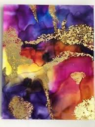 Including hot foil stamps, dies, stencils, cardstock, patterned paper, collections and more Fractal Light Galaxy Alcohol Ink Resin Art Gold Leafs Accents Multicolor Ebay