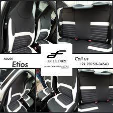 Black And White Car Seat Covers Toyota Etios Seat Are Suited With Branded Riviera Series Car Seat Covers From Autoform India Black White Grey Looks Are Ext Car Seats Carseat Cover Ludhiana