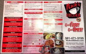Served with pita bread and your choice of dressing. Menu Page 1 Picture Of Nick S 50 S Diner West Palm Beach Tripadvisor