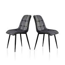 Tukailai 2pcs Dark Grey Velvet Dining Chairs Soft Seat And Velvet Living Room Chairs With Sturdy Met Velvet Dining Chairs Velvet Living Room Living Room Chairs