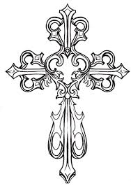 Ornate Cross With Heart Tattoo By Metacharis On Deviantart Cross Drawing Cross Coloring Page Cross Art
