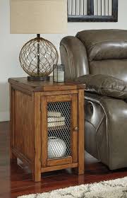 Signature Design By Ashley Tamonie Medium Brown Chair Side End Table T830 7 Goedekers Com Chair Side Table Ashley Furniture End Tables