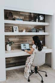 Many of us desire a dedicated study room when purchasing a new home, or explore the possibility of if you're not an office worker then perhaps you need a dedicated spot to sort the household bills and correspondence. Contemporary Office Ideas Diy Closet Office Outfits Outings Home Office Closet Home Office Decor Home Office Design