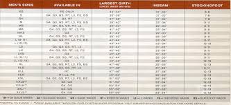 Simms Size Chart Men