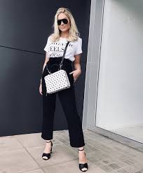 Calça Estampada Preta E Branca Como Usar Qual Sapato Usar Com Calca Clochard Guita Moda Ideias Fashion Calca Clochard Roupa Diaria