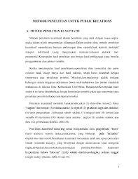 Sebab, humas atau publik relatio. Doc Metode Penelitian Untuk Public Relations Ernis Suryani Taufli Academia Edu