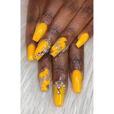 Yellow coffin long acrylic nails sunflower design. Updated 55 Sunny Yellow Acrylic Nail Designs August 2020