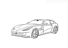 It is on the cars of this brand that many racers drive, demonstrating incredible power and high speed. Ferrari Coloring Page Gtc4lusso Coloring Books
