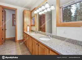 light wood interior master bathroom