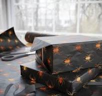 Spider Print Halloween Wrapping Paper: Spooky Gift Wrap, Matte or Satin  Finish