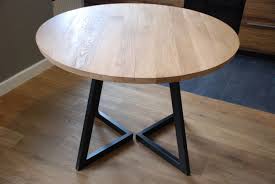 Extendable Round Table Modern Design Steel And Timber Round Oak Dining Table Dining Table Oak Dining Table