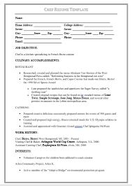 Chef objective cover letter writers are both of high quality and cheap. Chef Resume Template Free Word Templates