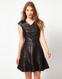 Shopstyle Urban Code Leather Fit And Flare Dress Fit And Flare Dress Dresses Leather Dresses