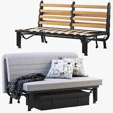 Ikea also makes bed frames for larger mattress sizes, like queens and kings. 3d Ikea Lycksele Sofa Bed Frame Turbosquid 1377380