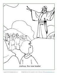 Joshua The New Leader Coloring Page Sunday School Coloring Pages Joshua Bible Bible Coloring Pages