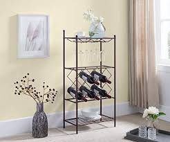 The window curtain is also energy efficient and safe. Kings Brand Furniture Keyent Metal Wine Rack Stand With Glass Holder Shelves Wine Racks Shop