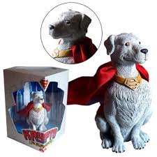The krypto talking figure is fully articulated, with 5 phrases, and have special features that are unique to each character hot dog's mouth lights up and he launches plastic fire balls when his tail is pressed he also comes with an ice monster for target practice three button cell batteries are required and inlcuded Superman Krypto The Superdog Statue Entertainment Earth