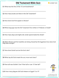 Read on for some hilarious trivia questions that will make your brain and your funny bone work overtime. Old Testament Bible Quiz Quizzy Kid