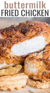 The outside is crispy & the meat is moist & tender. Buttermilk Fried Chicken Recipe Easy Chicken Dinner Recipe