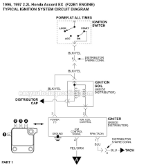 Abs inspection connector, abs control unit, abs pump motor relay, power mirror actuators. Ignition System Wiring Diagram 1996 1997 2 2l Honda Accord Ex