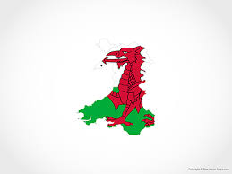 Wales flag png clip art. Vector Map Of Wales Flag Free Vector Maps