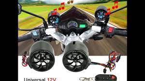12v Universal Motorcycle 2 7w Waterproof Audio System Speaker Youtube