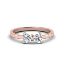 2 Heart Shaped Bow Diamond Ring In 14k White Gold Heart Shaped Diamond Ring Heart Shaped Diamond Diamond Heart Ring