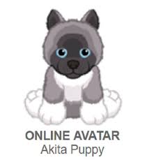 Black And White Akita Webkinz Akita Puppy Code Only Webkinz Akita Puppies Akita Webkinz
