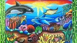 Lukisan yang dibuat dengan crayon tidak kalah menariknya dengan yang dibuat dengan pensil warna atau cat. Mewarnai Pemandangan Bawah Laut Dengan Crayon Coloring And Drawing