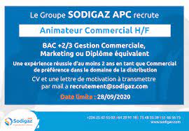 Page 1 de 143 emplois. Sodigaz Officiel Recrutement D Un 1 Animateur Commercial H F Click Sur Le Lien Lis L Offre D Emploi Et Postule En Envoyant Ton Cv Et Une Lettre De Motivatiton Par Mail A Recrutement Sodigaz Com Http Sodigaz Com Index Php Component