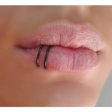 Pin By Elizabeth Serrato On Polyvore Lip Piercing Face Piercings Fake Piercing