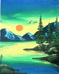 A new lease on life for a small, forgotten yard in the city. Easy Scenery Painting Simple Landscape Painting Acrylic Painting For Beginners Landscape Paintings Scenery Paintings Easy Scenery Painting