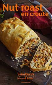 Recipe Nut Roast En Croute Sainsbury S Recipe Vegetarian Christmas Recipes Recipes Vegetarian Roast