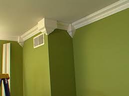 As base molding covers the joint between the wall and the flooring, crown molding covers the joint of walls and ceilings. How To Cutting And Hanging Decorative Molding Hgtv