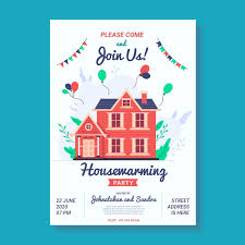 Free Vector Housewarming Invitation Template You can edit the elements on this template right in your. vector housewarming invitation template
